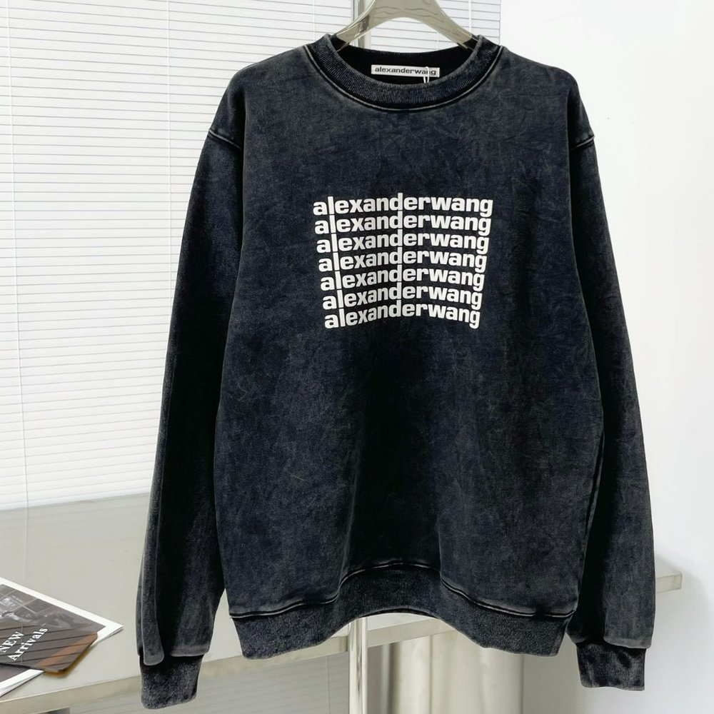 Alexander wang foam glow-in-the-dark logo round neck sweater